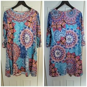 Floral Swing Dress Long Sleeve